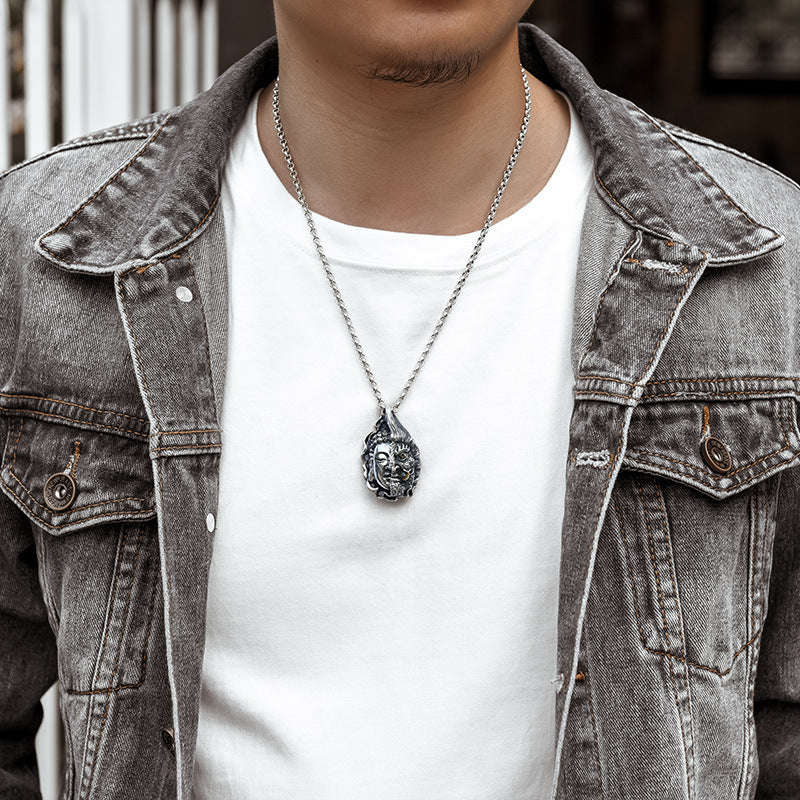 Wholesale Pendant Buddha Demon Necklace  Deer National Retro Men' s Pendant